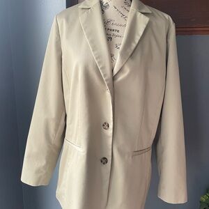 L.L. Bean Women's Cotton Blend Classic Tan Blazer Size‎ 14